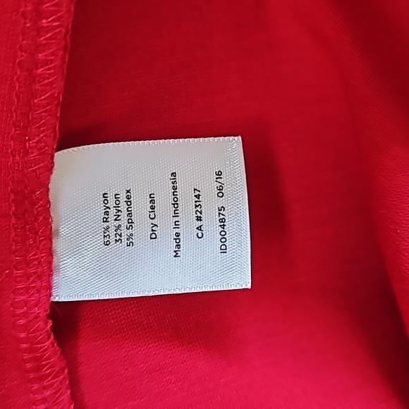 Talbots 12P red ponte sheath dress. - Picture 4 of 5